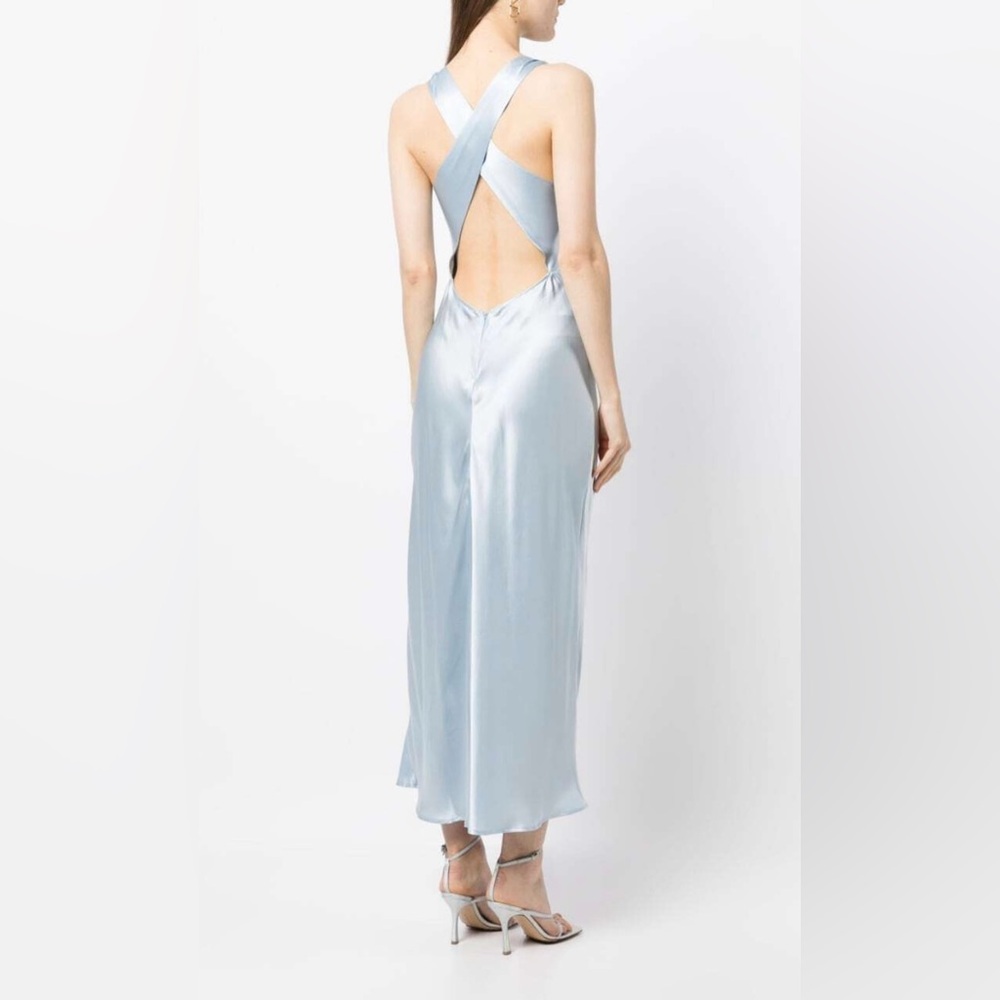 Reformation ~ Casette Silk Dress in light blue